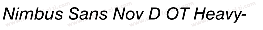 Nimbus Sans Nov D OT Heavy字体转换